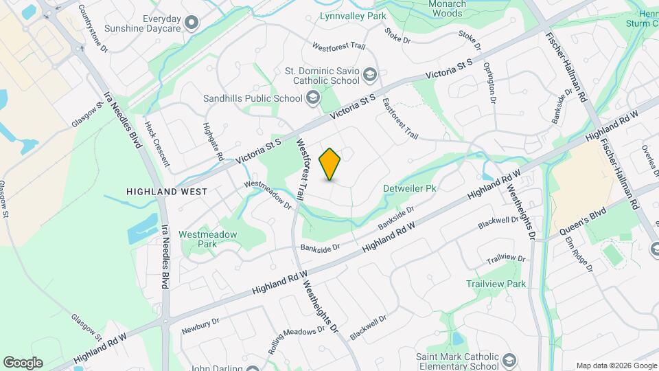 103 Hollyridge Crescent Map and Location Details