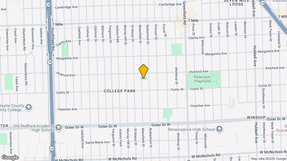 18268 Mansfield St Map and Location Details