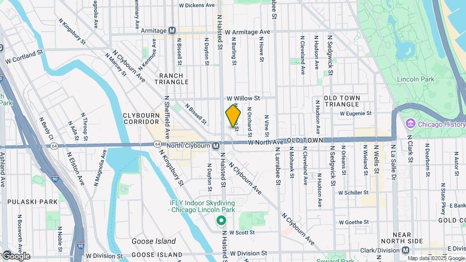 1624 N Burling St Mapa y Detalles de la Ubicación