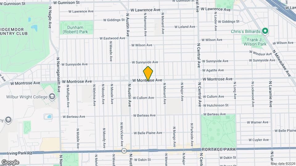 5857 W Montrose Ave Mapa y Detalles de la Ubicación