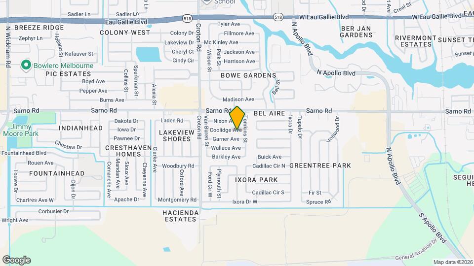 1895 Coolidge Ave Map and Location Details