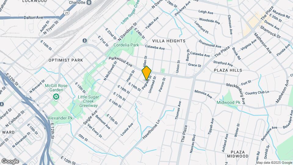 1707 Pegram St Map and Location Details