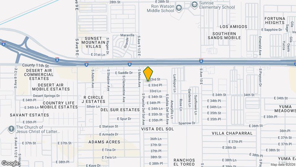 9566 E 33rd Pl Map and Location Details