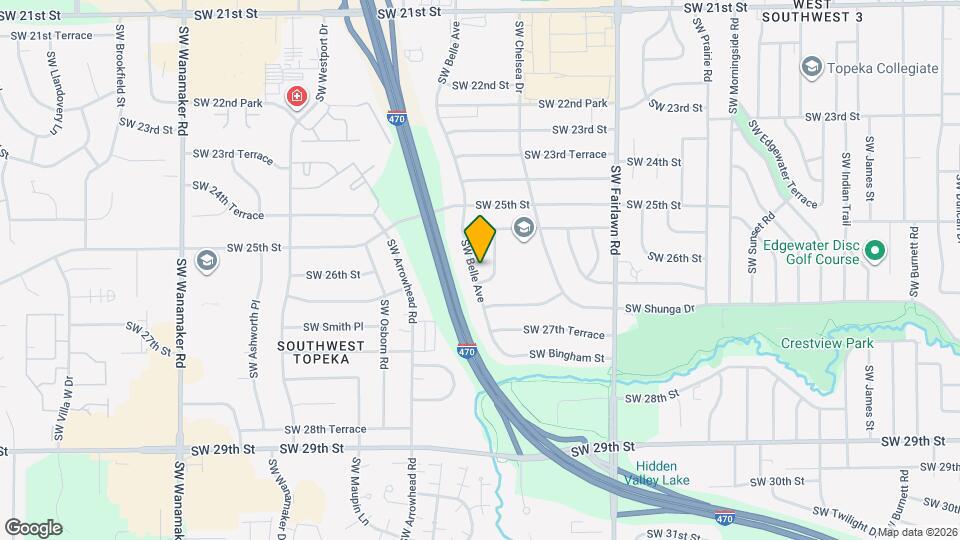 2560 SW Belle Ave Map and Location Details