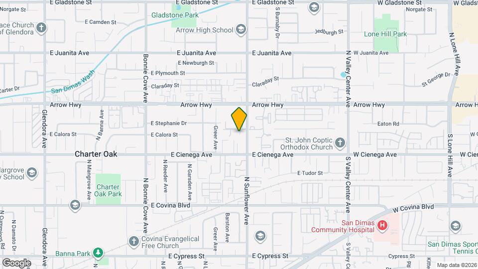 1375 N Sunflower Ave Map and Location Details