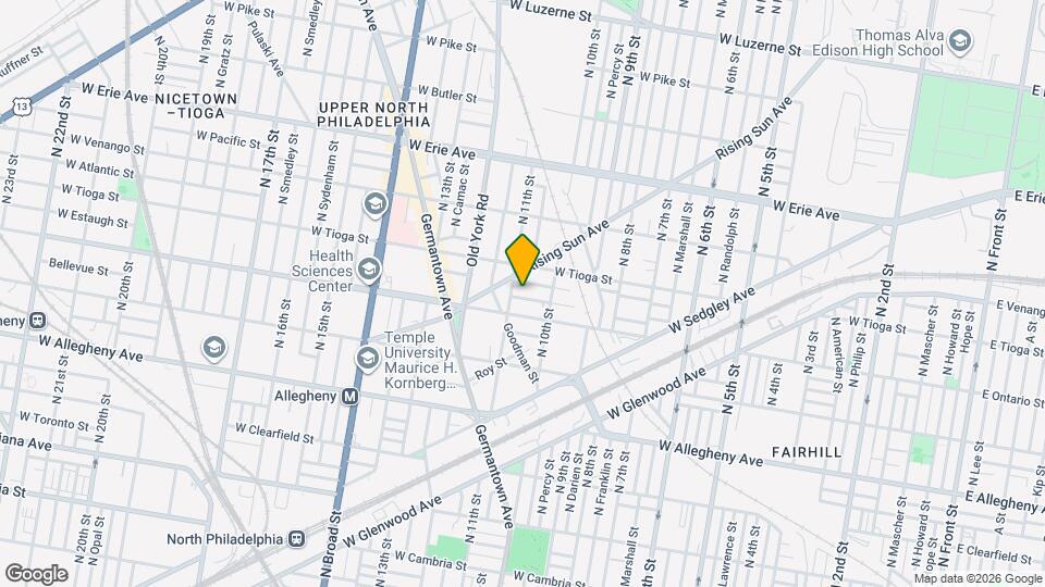 1039 W Russell St Map and Location Details