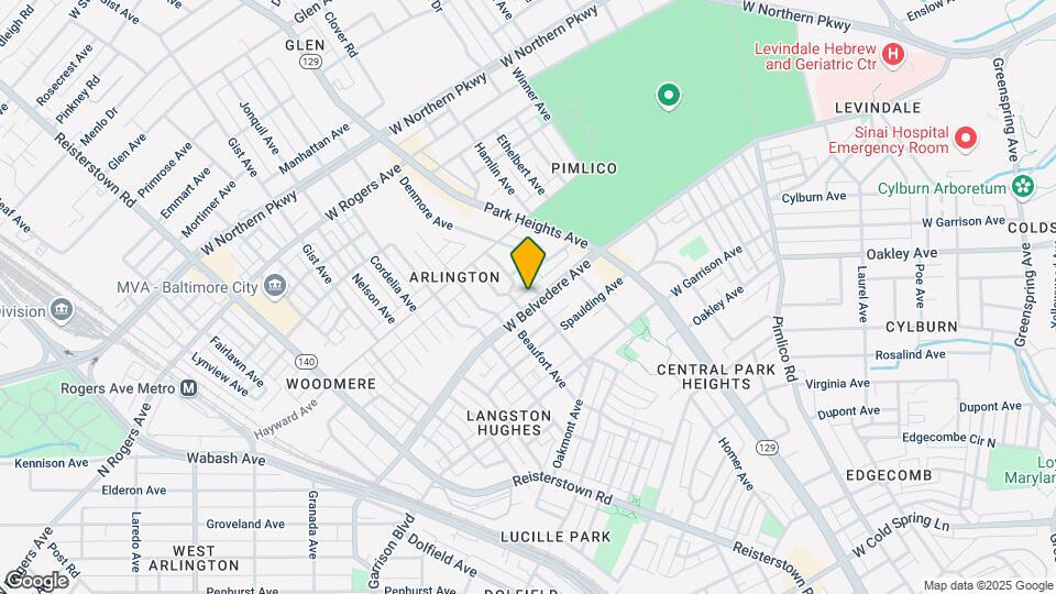 3412 W Belvedere Ave Mapa y Detalles de la Ubicación