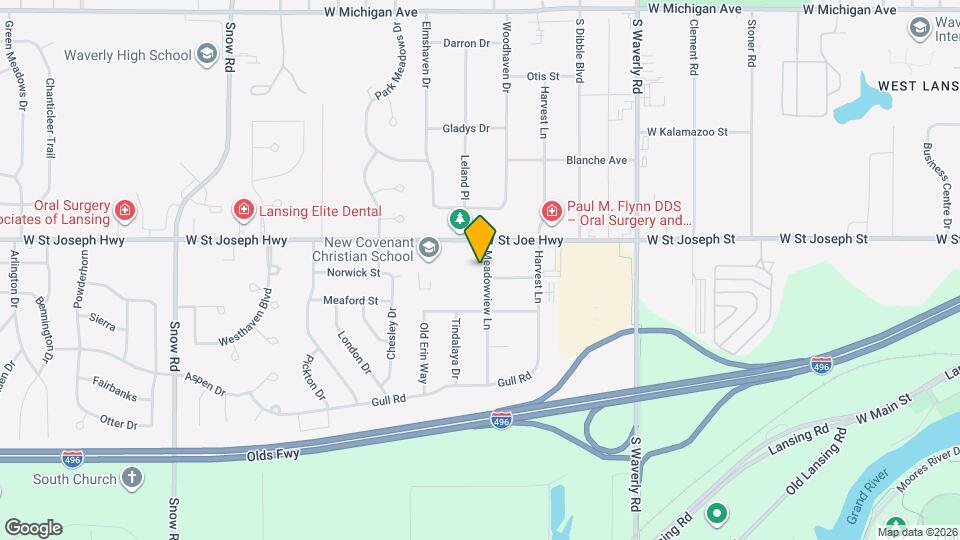 728 Meadowview Ln Map and Location Details
