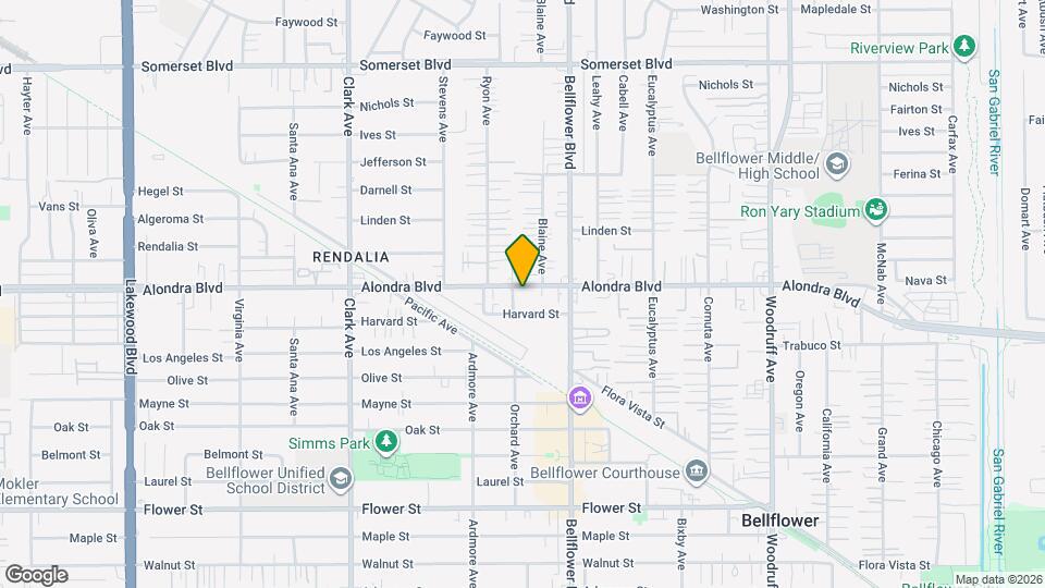 9706 Alondra Blvd Mapa y Detalles de la Ubicación