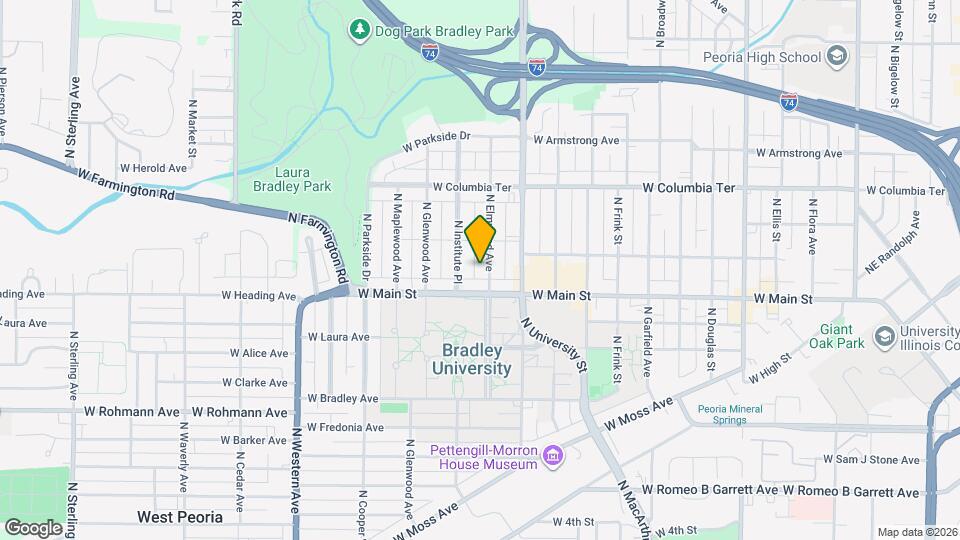 1017 N Elmwood Ave Map and Location Details