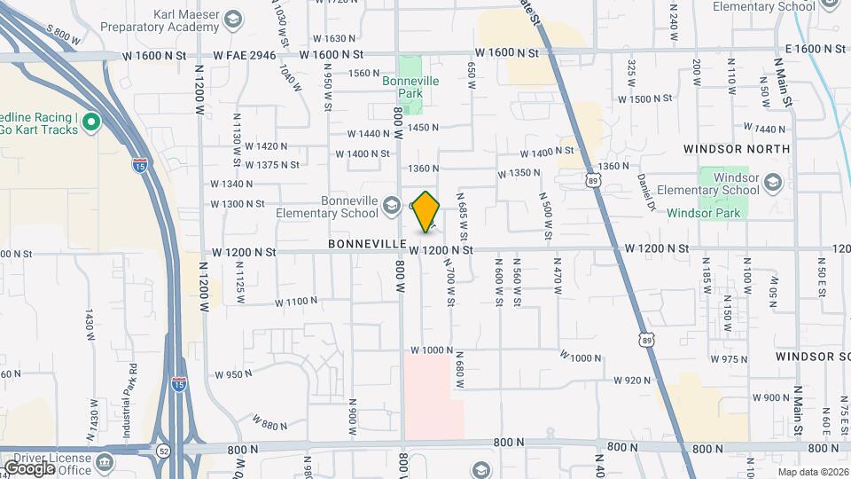 1228 N 760 W, Unit Basement Apartment Mapa y Detalles de la Ubicación