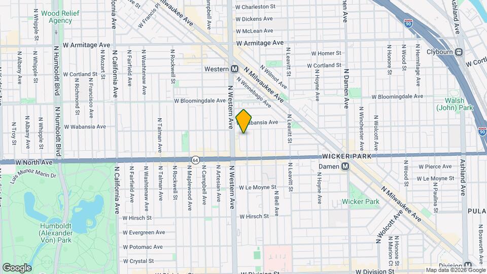 1644 N Claremont Ave Map and Location Details