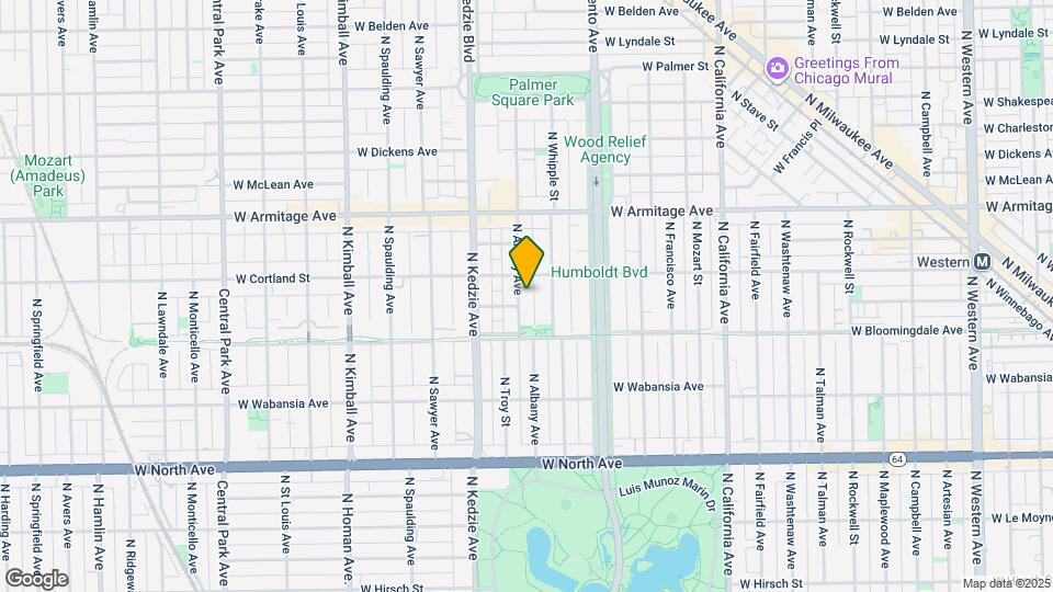 1845 N Albany Ave Map and Location Details