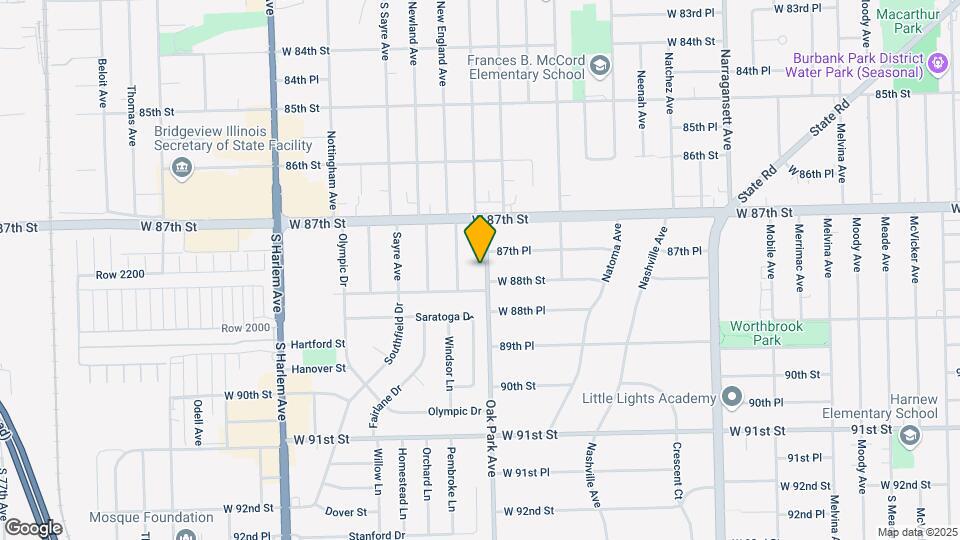 8732 Oak Park Ave Map and Location Details
