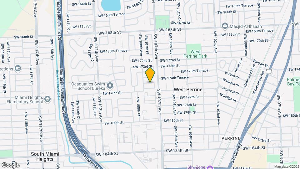 10740 SW 175th St Map and Location Details