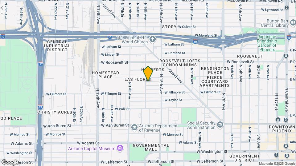 1542 W Pierce St Mapa y Detalles de la Ubicación