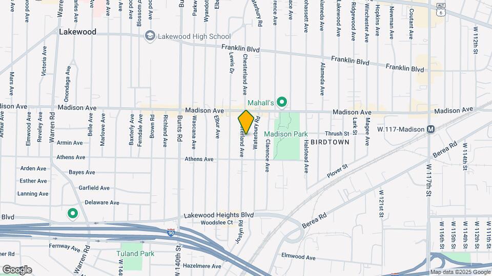 2061 Chesterland Ave-Unit -Down Mapa y Detalles de la Ubicación