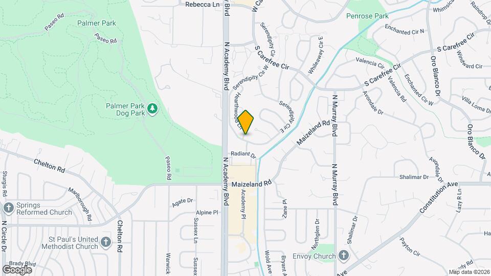 2611 Hearthwood Ln Map and Location Details