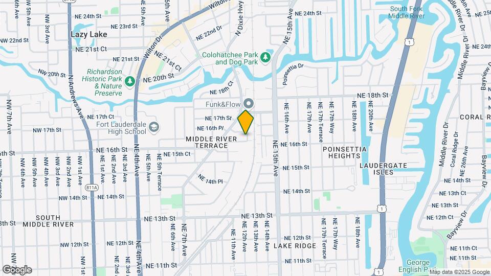 1151 NE 16th Court Map and Location Details