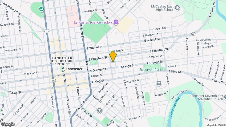 409 E Orange St Map and Location Details