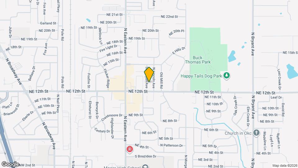 1316 Sequoyah Ave Mapa y Detalles de la Ubicación