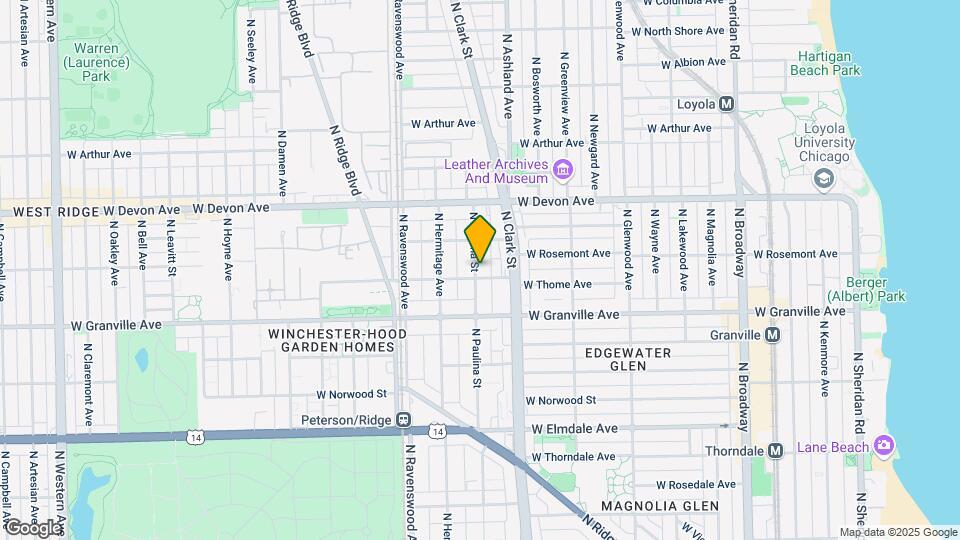 6301 N Paulina St Mapa y Detalles de la Ubicación