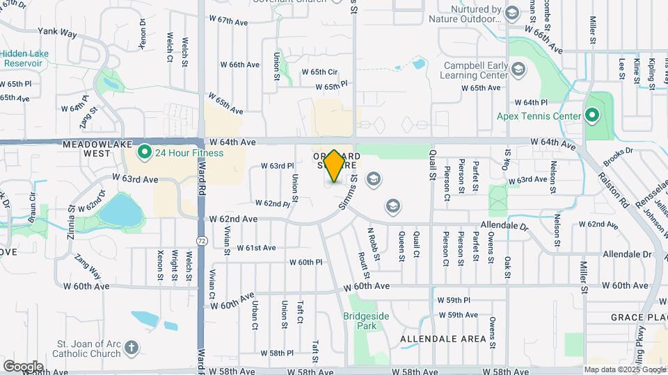 11620 W 62nd Pl, Unit 201 Map and Location Details