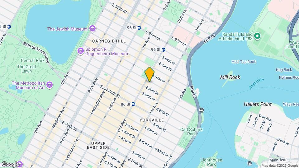 302 E 90th St Map and Location Details