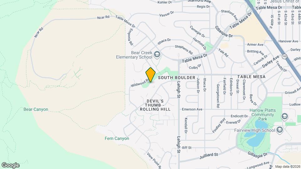 1295 Bear Mountain Dr Map and Location Details