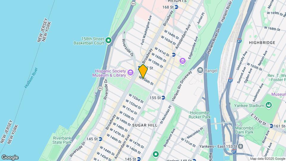 550 W 156th St Map and Location Details