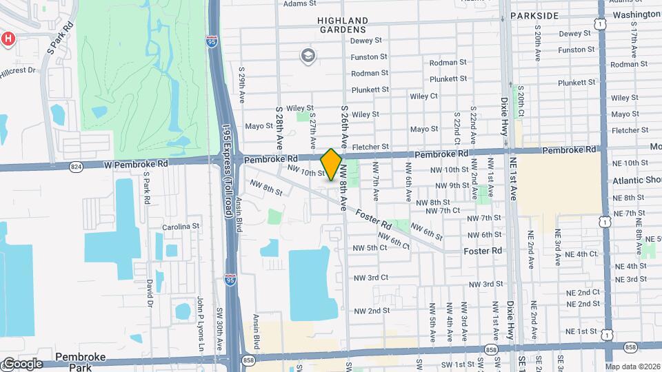 826 NW 9th St, Unit Hallandale beach studio Mapa y Detalles de la Ubicación