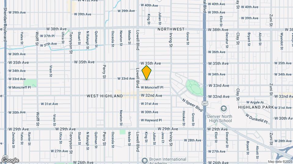 3440 W 33rd Ave Map and Location Details