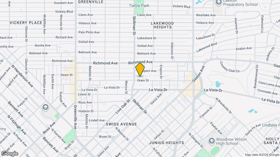 6121 Oram St Map and Location Details
