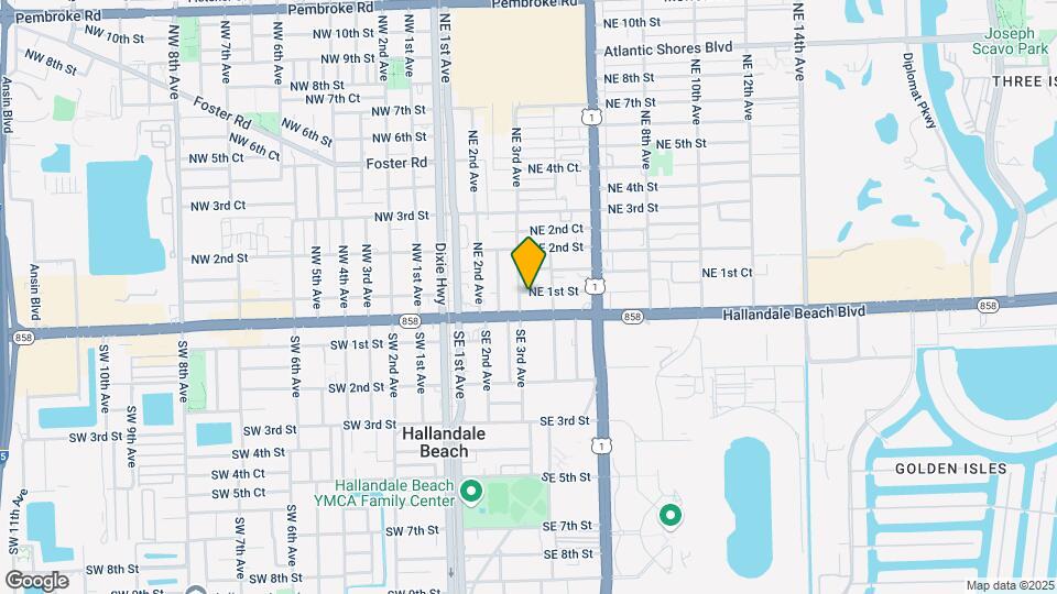 308 NE 1st St Map and Location Details