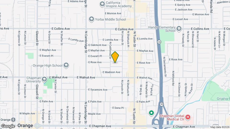 1333 E Orange Grove Ave Map and Location Details