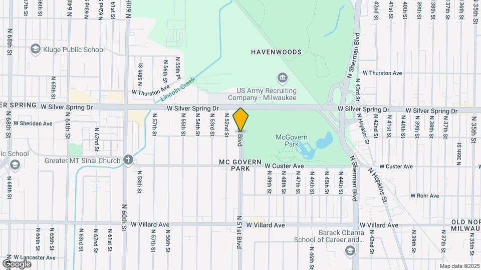 5501 N 51st Blvd Map and Location Details