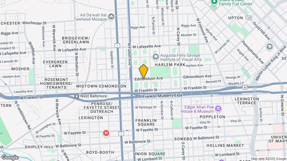 1629 Edmondson Ave Map and Location Details