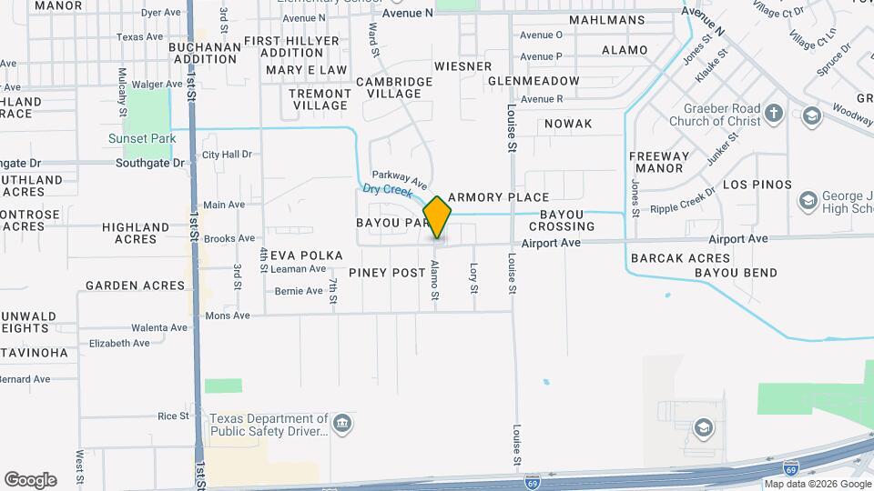Bayou Bend Apts. Map and Location Details