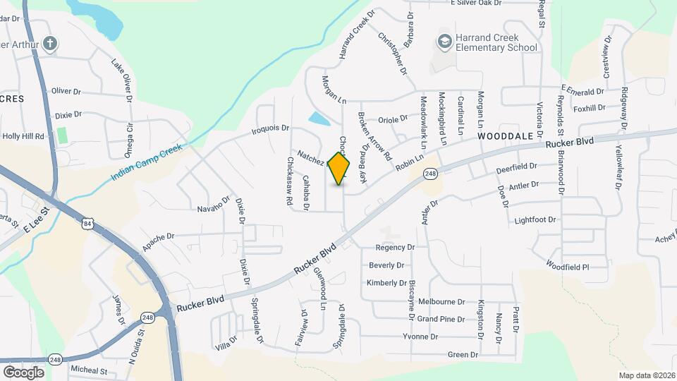 301 Choctaw Rd Map and Location Details