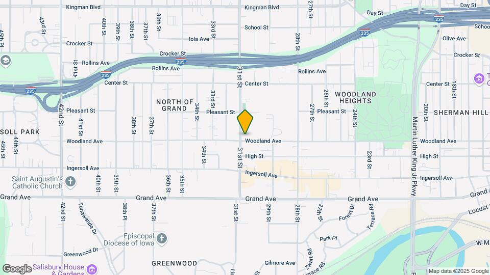 3021 Woodland Ave Map and Location Details