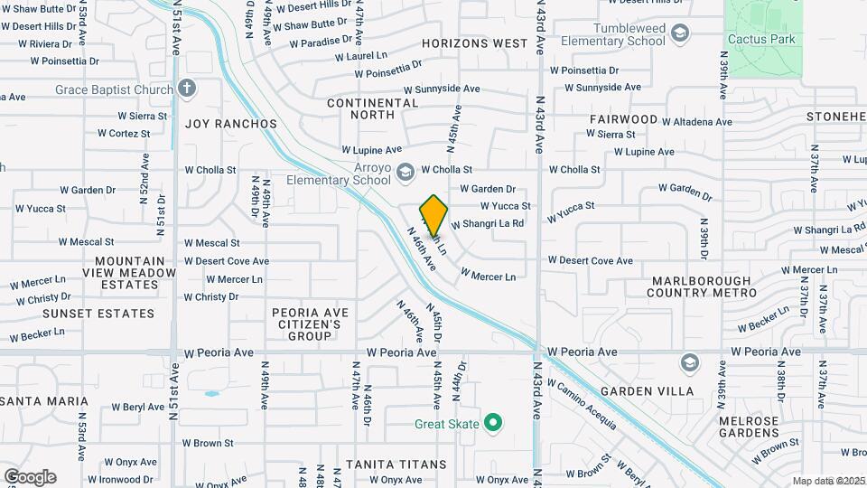 11002 N 45th Ln Map and Location Details