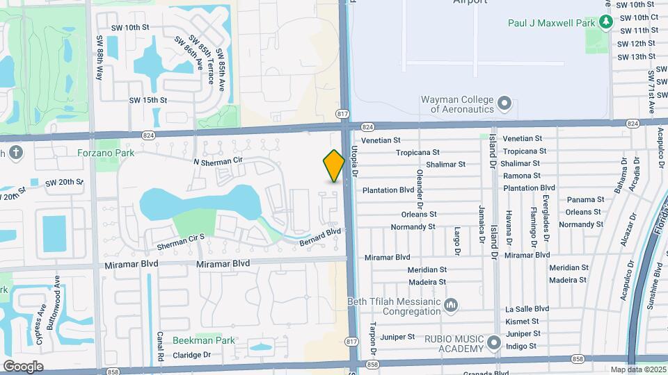 8009 SW 21st Ct Map and Location Details