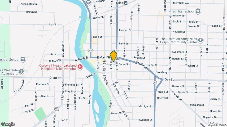 409 Cedar St Map and Location Details