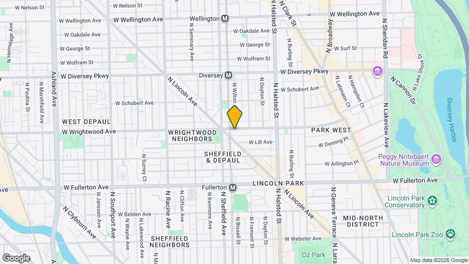 929 W Wrightwood Ave Map and Location Details