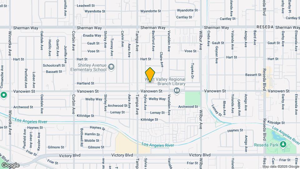 19226 Hartland St Map and Location Details