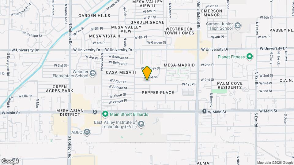 1514 W 1st Pl Mapa y Detalles de la Ubicación