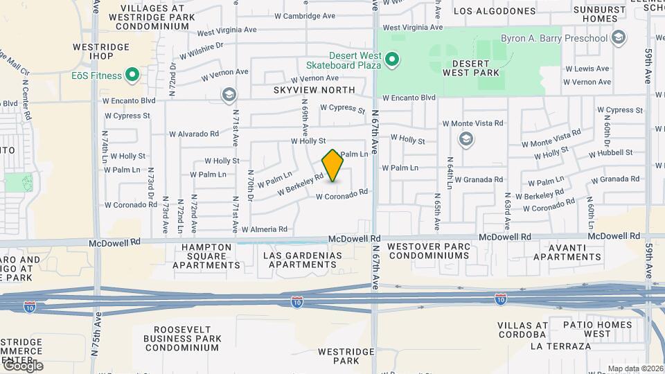 1812 N 68th Dr, Unit 1 Mapa y Detalles de la Ubicación