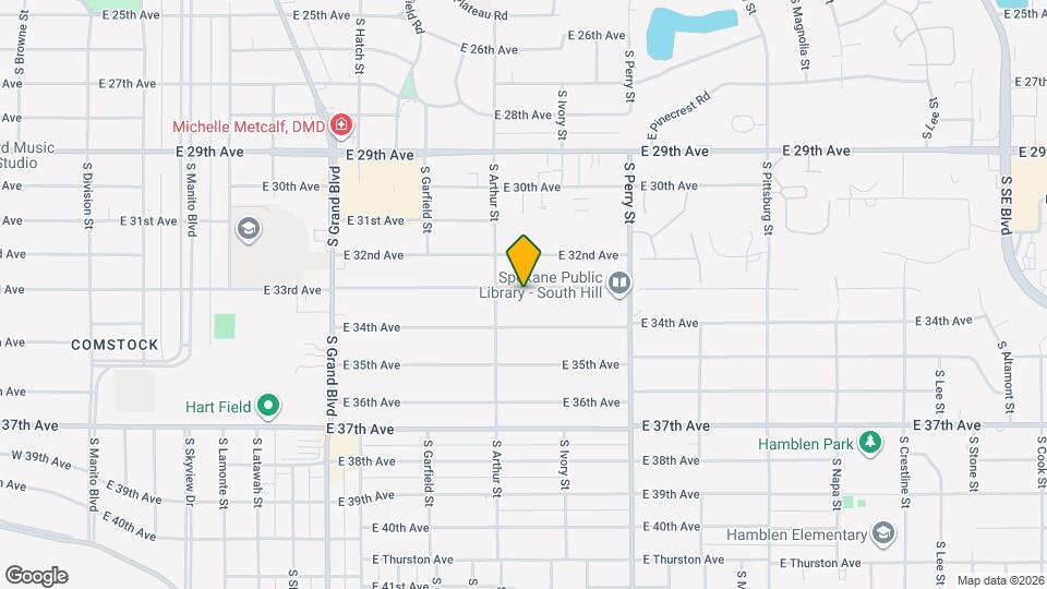 1032 E 33rd Ave Map and Location Details