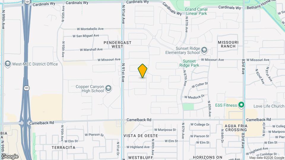 8926 W Oregon Ave Map and Location Details