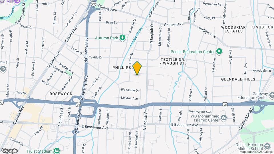 1101 Hickory Ave Mapa y Detalles de la Ubicación